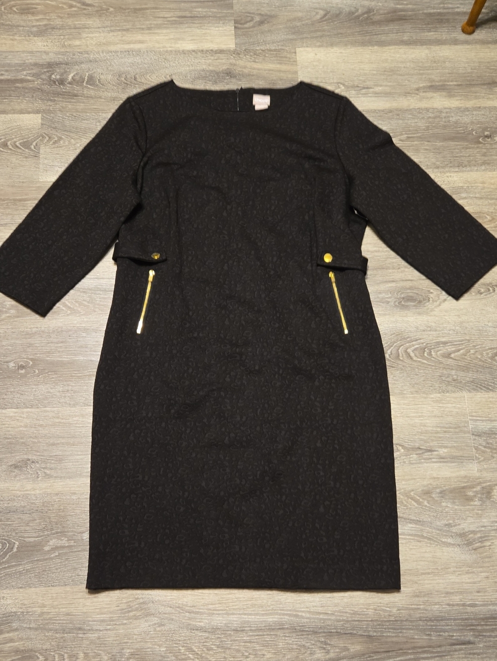 NWOT Chicos Ponte Jacquard Sheath Dress Sz 2/L/12